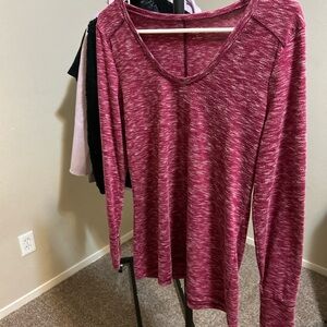 a.n.a Maroon Long Sleeve Top